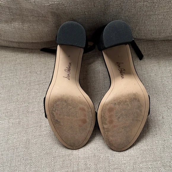 Sam Edelman Black Suede Block Heel Sandals - Picture 5 of 5